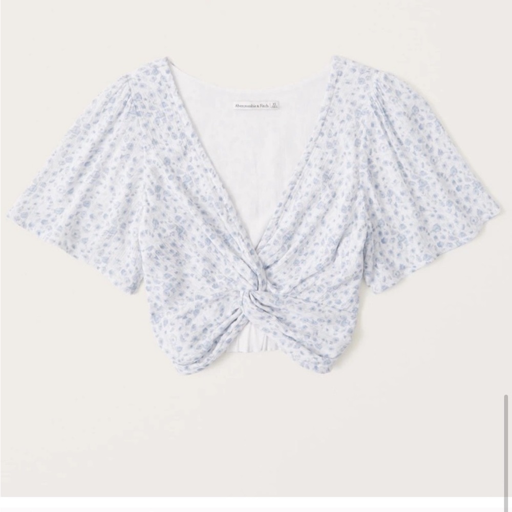 Abercrombie&Fitch Knot Front Flutter Sleeve Top - image 3